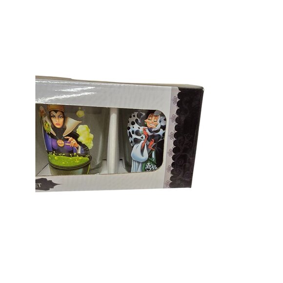 NEW Disney Villains Glassware Ursula Maleficent Evil Queen Cruella Shot Glasses - Picture 3 of 4